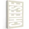 Food - Japandi - Cheese - Decoratie Tuinposter op houten frame 2 cm dik klein -3d