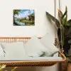 Zwaan - Bomen - Rust tuinposter los doek klein -sfeer7