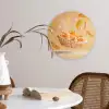 Peach - Eten - Taart - Oranje Wandcirkel plexiglas klein -sfeer4