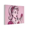 Vintage - Vrouw - Roze PET vilt klein -3d