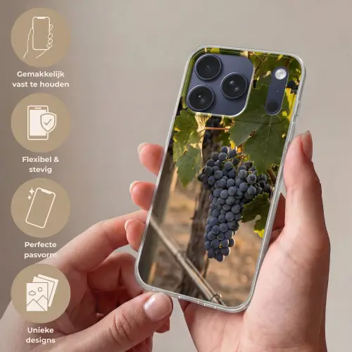 Druiven - Wijngaard - Zonlicht Telefoonhoesje iPhone 17 Pro klein -sfeer3_NL