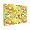 Kiwi - Sinasappel - Mango - Perzik Tuinposter op houten frame 2 cm dik klein 845 -3d