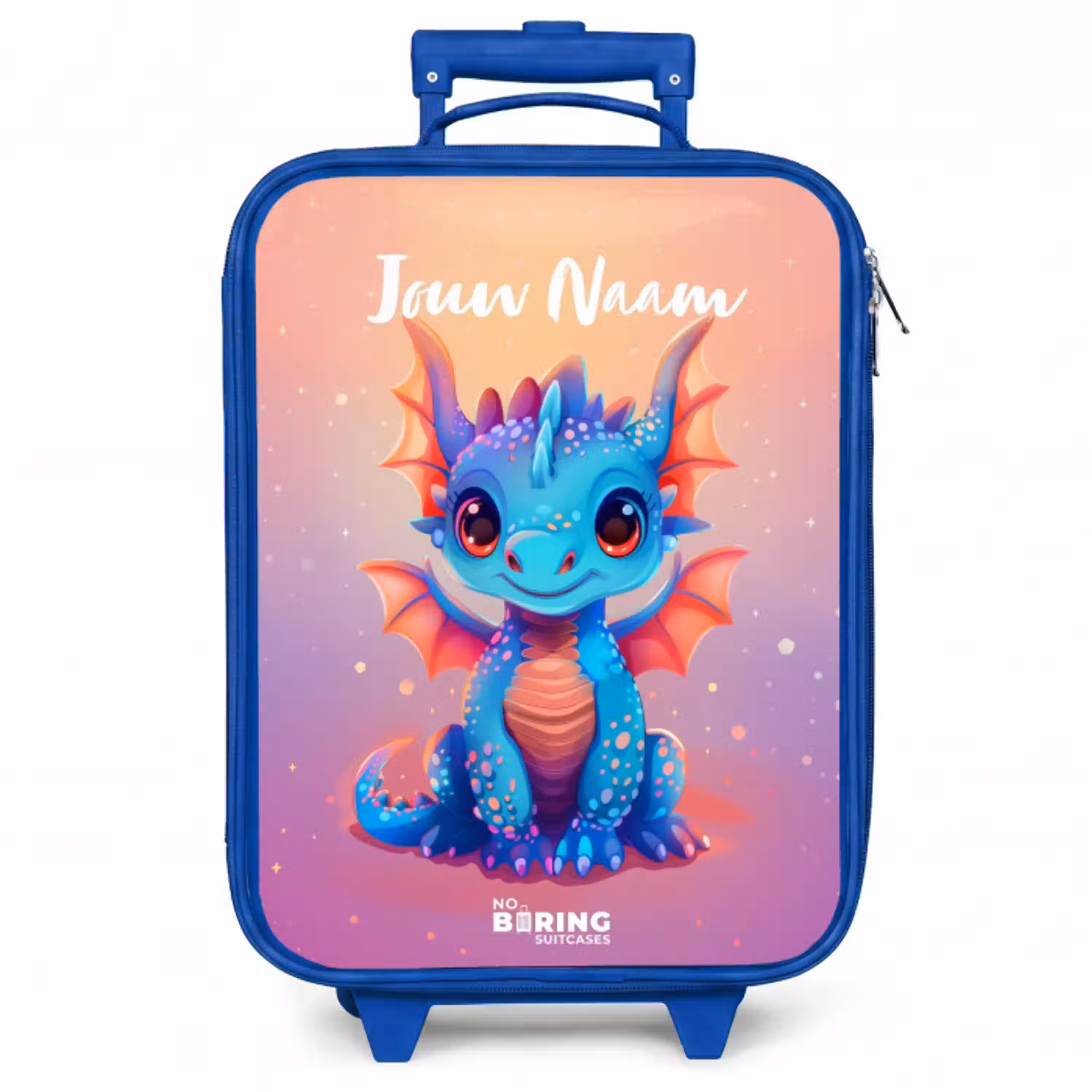 Schattige baby draak Kinderkoffer - Blauw klein -zzz_website3d