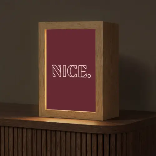 Bordeaux - Nice - minimalistisch Light Box met kabel (Tafellamp) klein -z3d_website