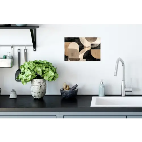 Abstract - Vormen - Modern - Beige Muursticker klein -keuken