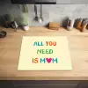 Hartje -  Moeder - Tekst - Kleurrijk Inductie beschermer vinyl 3mm middel -sfeer5