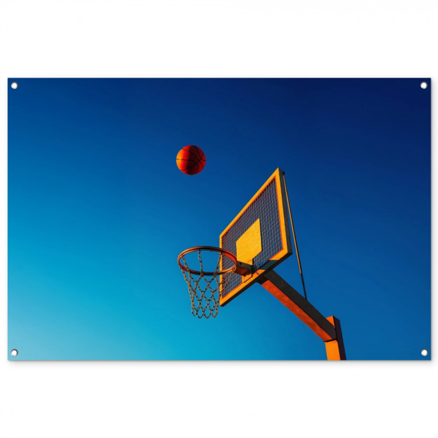 Basketbal -  Lucht - Ring tuinposter los doek groot -3d