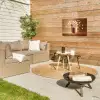 Chocomelk - Drinken - Warm - Bruin Tuinposter op houten frame 2 cm dik klein -sfeer2
