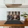 Houten - Lepels - Rijst - Zaden keuken achterwand spatscherm klein -sfeer2