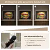 Hamburger - Graffiti - Verf - Kleurrijk - Eten - Abstract Light Box met batterij (Wandlamp) middel -USP_dimbaarNL