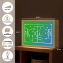 Voetbal - Tactiek - Spel - Groen - Blauw Light Box met batterij (Wandlamp) middel -USP_websiteoverzichtDE