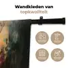 Hert - Geverfd - Gewei - Bruin Wandkleed katoen klein -sfeer2