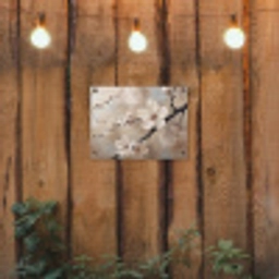 Bloesem - Takken - Schilderij - Beige - Serene tuinposter los doek klein -sfeer1