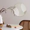 Bruin - Japandi - Abstract Akoestische PET Vilt - Rond klein -sfeer3