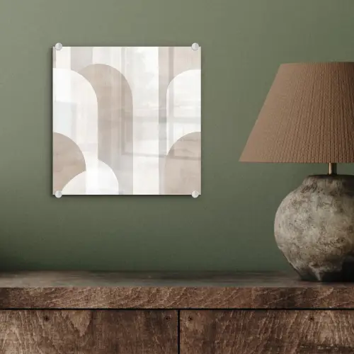 Abstracte bogen - Modern - Beige plexiglas 5mm klein -sfeer3