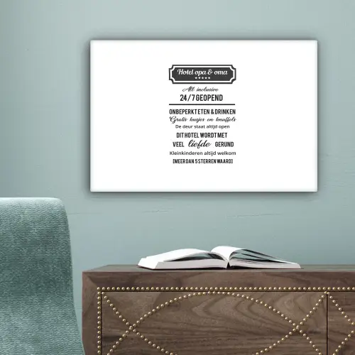 Hotel opa & oma - Spreuken - Opa - Quotes - Oma canvas 2cm klein -sfeer4