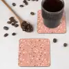 Terrazzo -  Patroon - Kleurrijk - Roze - Blauw onderzetter kurk middel 366 -sfeer2