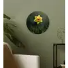 Bloem - Narcis - Gras - Geel Wandcirkel kunststof plaat 5mm dik klein -sfeer3