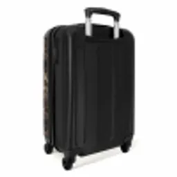 Bruin - Goud - Marmer NBS - Handbagage koffer - Volwassenen Unisex middel -achterkant