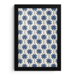 Symmetrisch - Palm - Blauw fotolijst zwart zonder passe partout klein 224 -3d