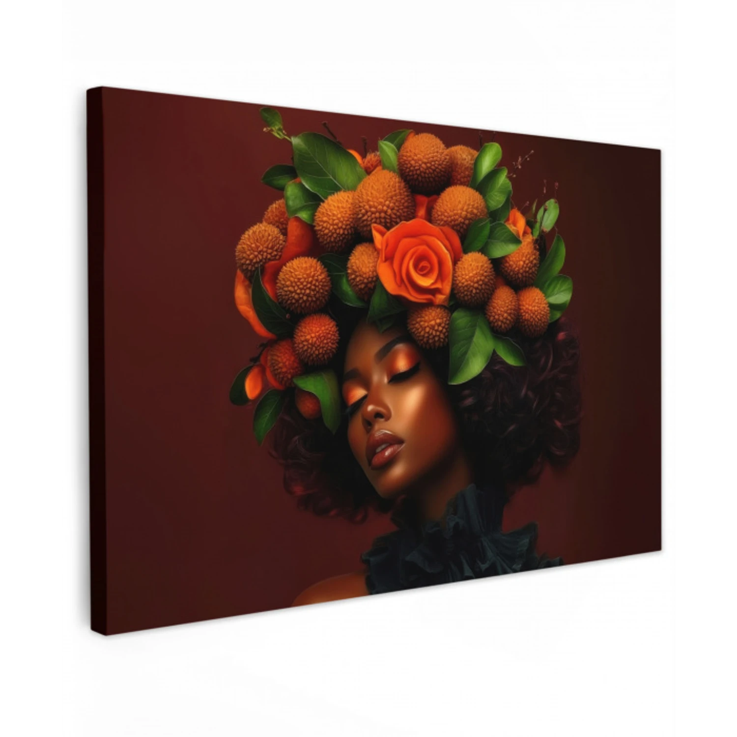 Vrouw - lychee - exotisch canvas 2cm klein -z3d