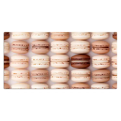 Macarons - Beige - Bruin Muismat XXL klein -3d_leeg