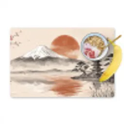 Bergtop - Meer - Bloesem Placemat vinyl groot -zzzproduct_Kitchenyeah-website