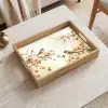 Takken - Bloemen - Vogeltjes - Roze Dienblad Rechthoek middel -sfeer1