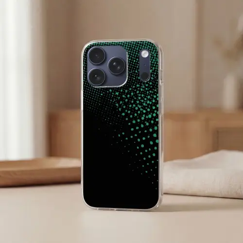 Gaming - Stippen - Groen - Vervagen Telefoonhoesje iPhone 17 Pro klein -sfeer2