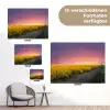 Bloemen - Weg - Lucht - Geel - Paars - Zonsondergang - Natuur tuinposter los doek klein -Xsfeer9_DE