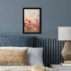 Bloemen - Watercolor - Roze - Abstract - Kunst fotolijst zwart zonder passe partout klein -sfeer3