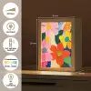 Bloemen - Kleurrijk - Stippen Light Box met kabel (Tafellamp) klein -USP_NL