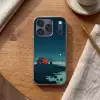 Auto - Volle maan - Uitkijkend over water Telefoonhoesje iPhone 17 Pro klein -sfeer1