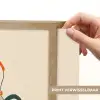Oranje - Theepot - Bloemen - Bladeren Light Box met batterij (Wandlamp) middel -USP_websiteprintNL