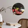 Borrelplank - Stilleven - Vintage Wandcirkel behangsticker klein -sfeer3