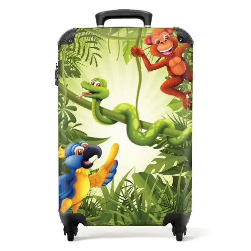 Jolige jungle Koffer - NBS - Handbagage middel -productfoto_recht