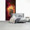 Colosseum - Rome - Roze Bloemen fotobehang vinyl groot -slaapkamer