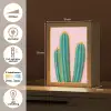 Cactussen - Modern - Pastel Light Box met kabel (Kinderlampje) klein -USP_NL