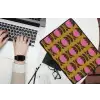 Abstract - Bloemen - Roze laptophoes neopreen klein 279 -bureau