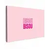 Bisou - Roze - Minimalistisch canvas 2cm klein -z3d