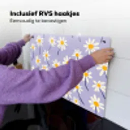 Modern - Madelief - Paars Inductie beschemer met haakjes klein 777 -ky-ophangen-nl