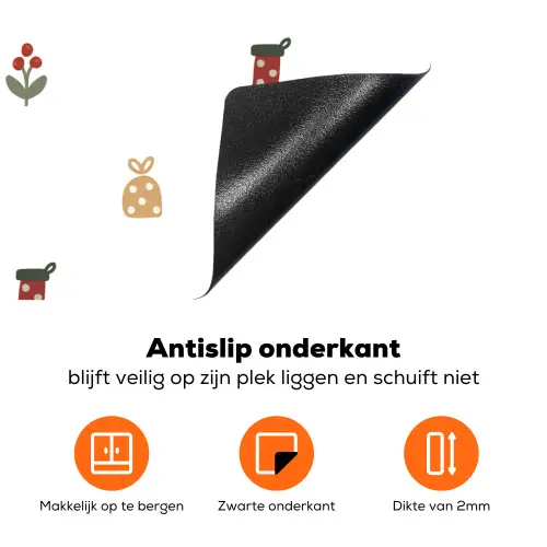Illustratie - Kerstsymbolen - Wit Inductie beschermer vinyl 3mm klein 276 -zzzzzzz-td-onderkant