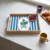 Illustratie - Bessen - Blauw - Strepen Dienblad Rechthoek middel -sfeer2