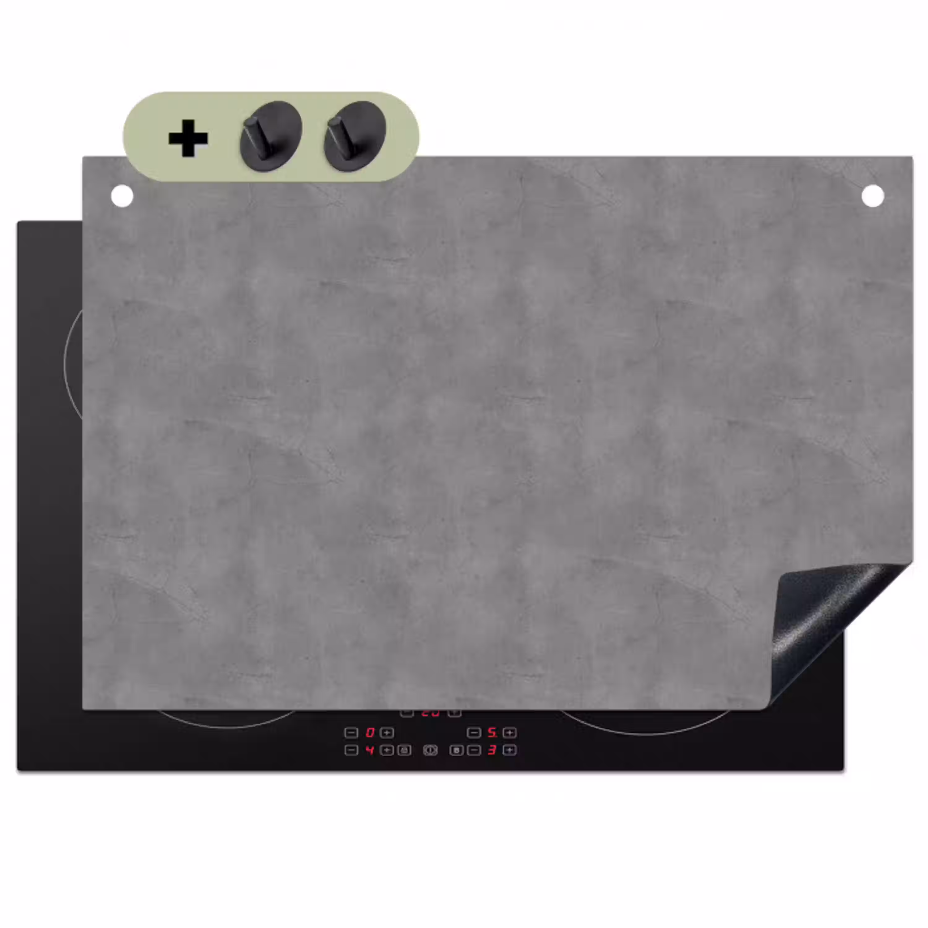 Beton - Structuur - Patroon Inductie beschemer met haakjes klein 777 -3d