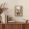 Winter - Bos - Rendier - Donker Light Box met kabel (Tafellamp) klein -sfeer2
