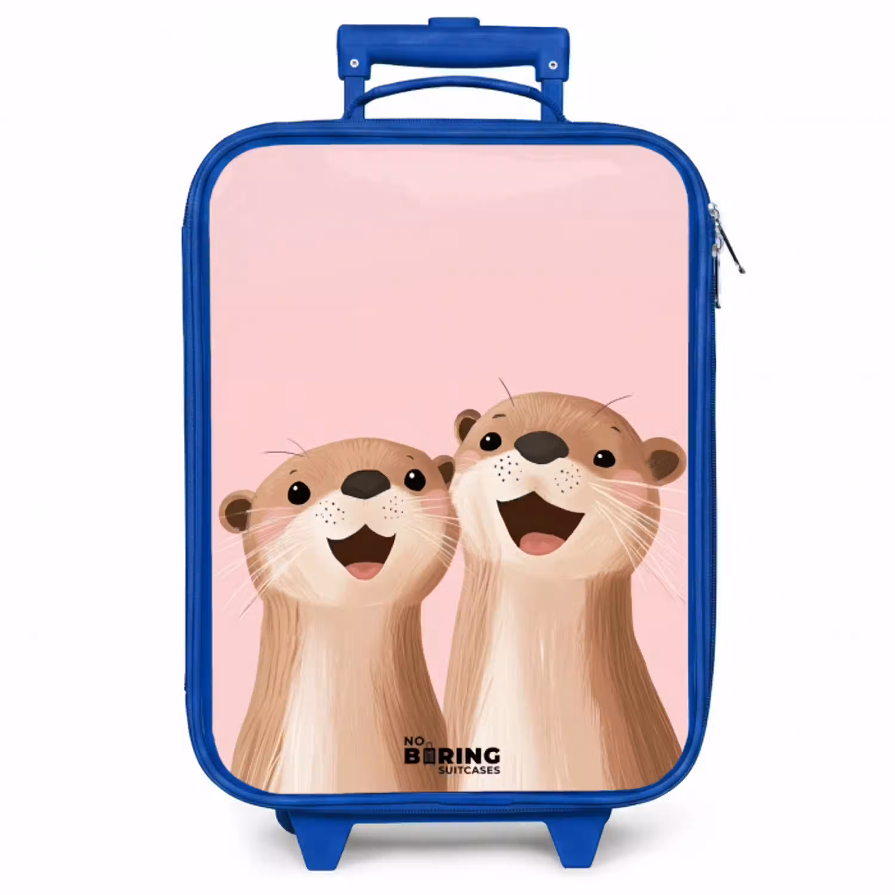 Otters - Lachen - Roze - Illustratie Kinderkoffer - Blauw klein -zzz_website3d