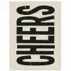 Cheers - Japandi - Zwart - Letters poster papier klein -3d