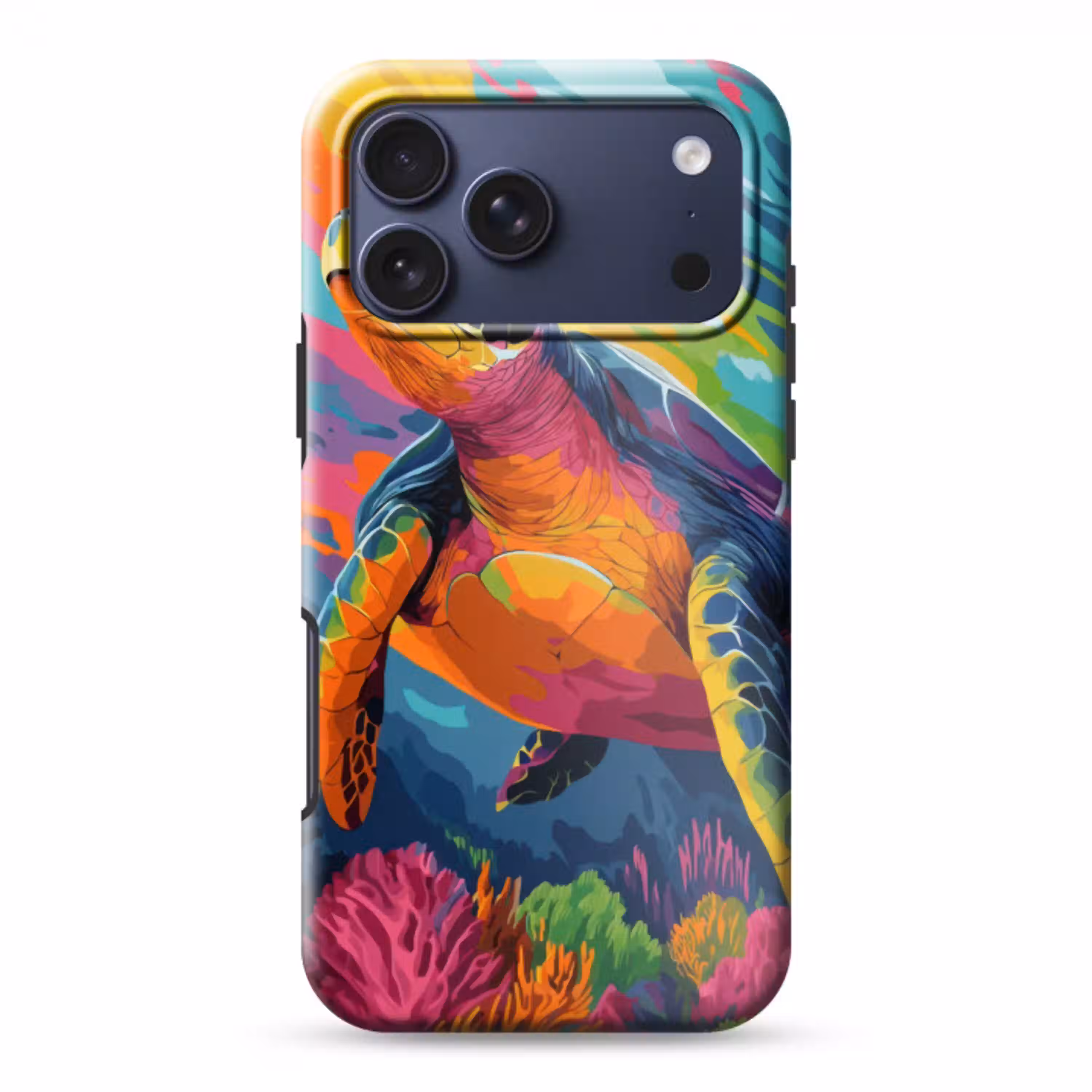 Koraal - Schildpad - Abstract - Water Toughcase MagSafe Apple iPhone 17 Pro Max klein -3d