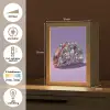 Edelstenen - Glitters - Paars - Kleurrijk Light Box met kabel (Tafellamp) klein -USP_NL
