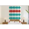 Illustratie - Ruiten - Rood - Groen fotobehang vinyl groot 64 -bed